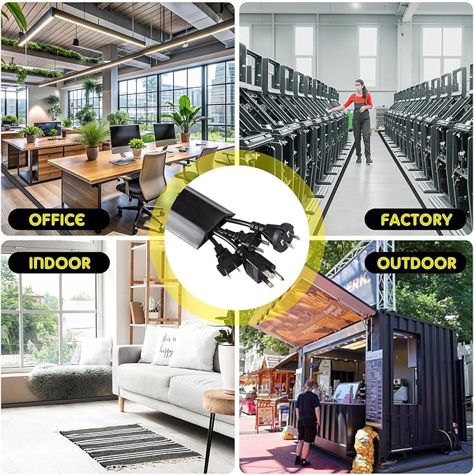Pangda 30 FT Floor Cable Cover Heavy Duty Cord Cover Protector Power Cable Protector Soft Extension, Organize and Protect Wire on Floor for Home Office or Outdoor Settings (Black)