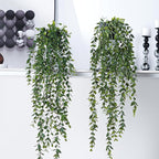 Artificial Hanging Plant 2 Pcs Faux Plant Ivy Vine Faux Eucalyptus Vines Fake Potted Greenery for Wall Living Room Home Shelf Office Bathroom Outdoor Indoor Decor (Type 1)