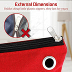 2 Pcs Interoffice Mailer Canvas Transit Sack Zipper Bag 18" x 14" Large Zipper Pouch with Grommet Interoffice Mail Bag (Red)
