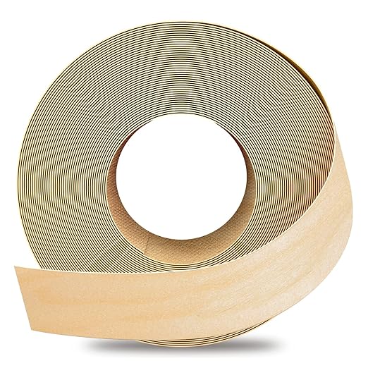 GSCIT Club Birch Edge Banding, 3 inch x 25ft roll of Veneer Edge Banding Preglue Flexible, Real Wood Tape Banding Plywood