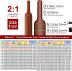 Chanzon 2:1 Ratio 1/24" (1mm) Heat Shrink Tubing 8Ft Roll (2.5M Total Length) Brown Polyolefin Sleeving Wrap Shrinking 2 to 1 1pcs