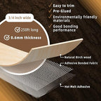 GSCIT Club Birch Edge Banding, 3/4 inch x 250ft roll of Veneer Edge Banding Preglued Flexible, Real Wood Tape Banding