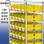 Akro-Mils 30237 AkroBins Plastic Storage Bins, Space-Saving Stackable Bins for Garage, Pantry, Craft Organization, 9-" x 6-" x 5-", Yellow, 12-Pack