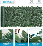 Patio Paradise 6'x8'-6Pc Faux Ivy Fence Privacy Screen Artificial Greenery Wall Backdrop,Fake Grass Wall Panels for Outside Apartment Balcony,Vine Leaf Decor for Outdoor Patio Chain Link
