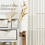 Nanspring 2 Panels Set Cream Linen Curtains 108 inches Long for Living Room Extra Back Tab Neutral Farmhouse Light Filtering Semi Sheer Drapes Ceiling to Floor Ivory 9 FT 38 Wide