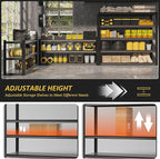 60" W Garage Shelving Heavy Duty,5 Tier Storage Shelves,3030LBS Adjustable Shelf Unit, Metal Garage Shelving for Warehouse Industrial Basement, 72" H × 60" W × 24" D, Black