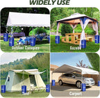 Canopy Weights, 220 LBS Heavy Duty Set of 4 Tent Water Leg Bags for Outdoor Gazebos, Umbrellas, Pergolas, Sunshades & Patio Furniture (Blue 25L x 4)