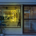 Vertical LED Open Sign - UV printing Pattern, LED Open Signs for business – USB Powered Neon Wall Light, Neon Sign for Shop, Window, or Business Use (7x16.5'', Yellow)