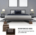 Bed Risers 6 Inch Heavy Duty, Oversized Furnitures Risers 6 inch Support 6000 lbs, Bed Table Rising Blocks, Fits for Couch, Sofa, Chair, Furniture Lifts 4 Pack,Dark Brown