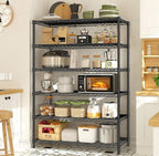 6Tier Metal Shelving Unit Storage Shelves. 1200LBS Wire Shelving Rack Heavy Duty, 75H Adjustable Pantry Shelves, Metal Shelf for Garage Shelving, Closet Shelves,Kitchen, 75" Hx 36" Wx 18" D