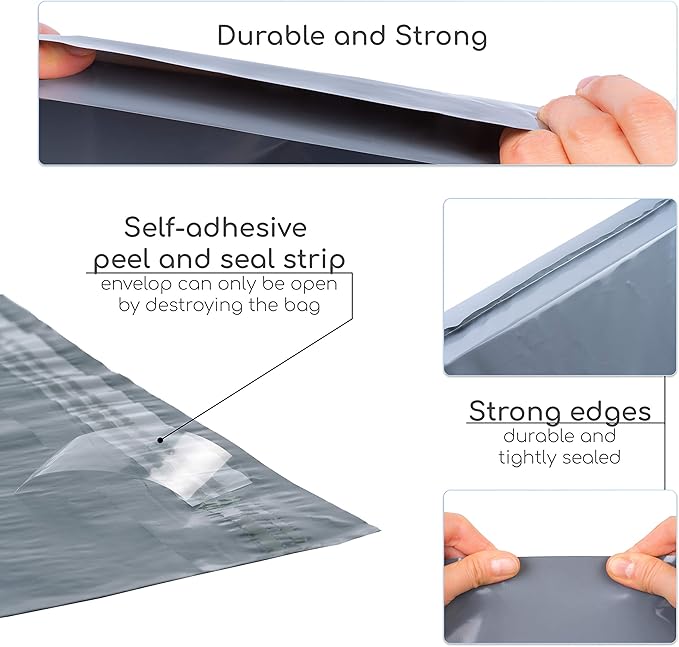 Large Shipping Bags | Jumbo Poly Mailers for clothes | Strong Thick Mailing Bags with Self Adhesive | Self Sealing Shipping Envelopes (24x36-25 Bags)