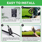 12v Landscape Lighting Kit, with 12 Pack 3CCT Spotlights and 200W Transformer and 250FT Cable and 40 Wire Connectors, Aluminum ORB Ip65 Waterproof Tree Light for Home Patio Plant