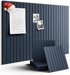 Large Felt Bulletin Board 36" x 24" Cork Board Alternative-6 Pack with 40 Safe Removable Adhesive Tabs, Cork Boards for Walls Cork Board for Home Office Classroom Pin Board-Navy Blue