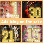 imprsv 4FT Marquee Numbers, Light Up Numbers for 1st 21st Birthday Decorations, light up letters Anniversary Party Decor, Mosaic Numbers for Balloons Number 1, Pre-Cut Foam Board Kit
