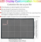 P3 Customize Size Led Sign Programmable Scrolling Digital Display Screen For Business Message Board Wifi Control High Definition High Brightness Advertising Support Image& Video Matrix Panel