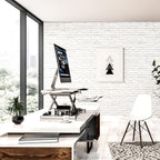 VERSADESK® PowerPro™ 48 Inch Extra Wide Standing Desk Converter, PowerPro™ Electric Height Adjustable Sit to Stand Desk Riser with Keyboard Tray, Build-in USB Charging Outlet, Hold 80 lbs, (48", White)