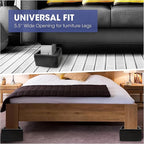 Bed Risers 2 inch, Oversized Fits 5.5in Legs， Heavy Duty 6000lbs, Stackable 4/6 Inch Bed Raising Blocks Furniture Riser for College Dorm, Couches, Tables, Desks, Platform