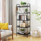 HDANI Storage Shelves, 5-Tier Metal Storage Rack with Shelf,Shelf Organizer,Garage Standing Shelving Unit for Laundry,Bathroom,Kitchen,Pantry, Closet,23.6''W X 13.8''D X 63''H,Black