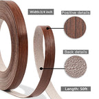 GSCIT Club Cherry Edge Banding, 3/4 inch x 50ft Roll of Pre-glued Flexible Wood PVC Tape Banding for Cabinet Repair & Furniture Restoration