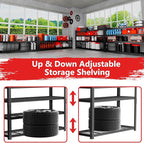 Storage Shelves 3PCS Garage Shelving Heavy Duty 2640LBS Capacity, 60"L x 24"W x 60"H Adjustable Metal Shelving Organizer Wire Rack, 4 Tier Utility Shelf Unit for Pantry Closet Warehouse Organization