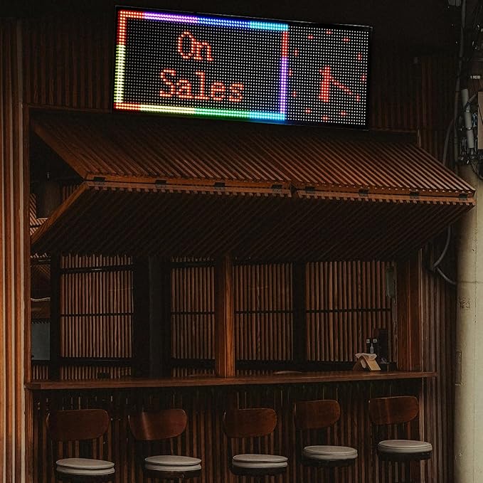 XSGD P10 Programmable Scrolling LED Sign Welcome Led Signs, Outdoor IP65 Waterproof Open Signs for Business, Customizable RGB Fullcolor Led Display, Digital Message Board for Advertising Store Restaurants