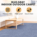 Marine Carpet,6 FT x 23 FT Blue-Gray Indoor Outdoor Carpet 0.2" Thick Boat Carpet with Water-Proof TPE Backing, Non-Slide Outdoor Marine Carpet Roll for Home, Patio, Porch, Deck