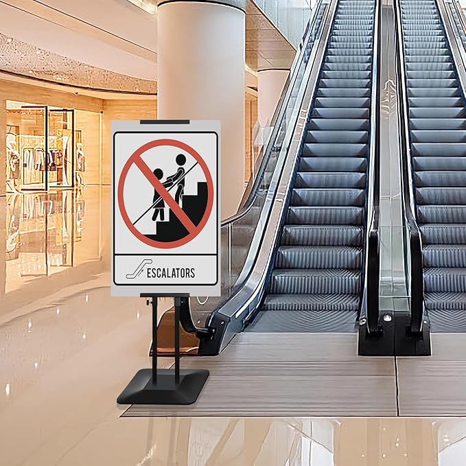 Poster Stand Heavy Duty - 2Pack Adjustable Poster Board Stand, Double-Sided Poster Stands for Display Banner Foam, Black Metal Pedestal Poster Sign Stand Outdoor Floor Standing Sign Holder