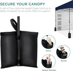 Best Choice Products 10x10ft Easy Pop Up Canopy w/Side Wall, 10 Pockets, Portable Carrying Case, 1-Button Setup, 4 Weight Bags - Navy Blue