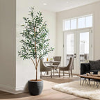 Tall Faux Olives Trees Large Artificial Olive Tree Indoor Outdoor Realistic Floor Plant Fake Flowers Plants for House Home Living Room Bedroom Office Front Porch Modern Farmhouse Boho Decor