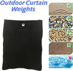 6 Pack Outdoor Curtain Weighted Blocks, 15 oz Outdoor Curtain Sandbag Weighted Bags, Curtain Bottom Weighted Bag Retainer Clips for Outdoor Curtains Gazebo Tent Tablecloths