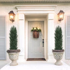 THE BLOOM TIMES 5ft Topiary Trees Artificial Outdoor Set of 2, UV Resistant Faux Cedar Pine Cypress Bushes & Shrubs, Fake Plants for Front Porch Outside Planter Patio Christmas Decor 5 Foot Tall