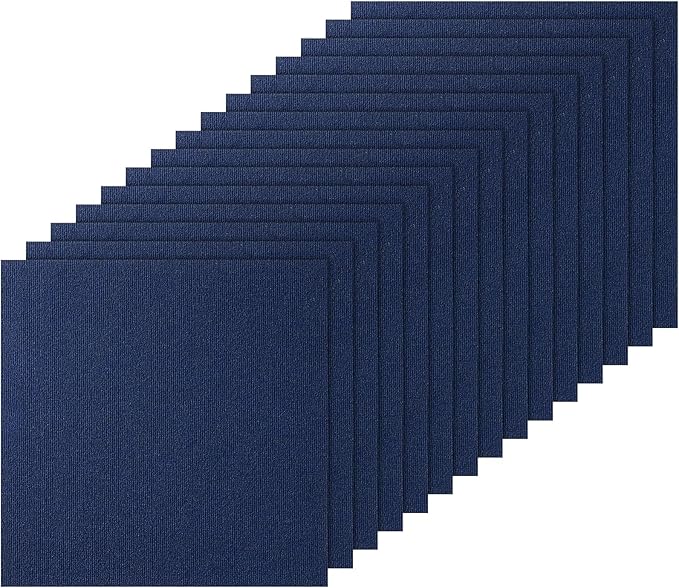 VEVOR 24 x 24 Peel and Stick Carpet Tiles Squares with Self Adhesive & Soft Padded for Indoor Outdoor Kitchen Living Room Bedrooms - Pack of 15/60 sq ft