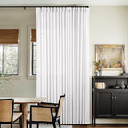 Extra Wide Pinch Pleated Linen Curtains 90 Inches Long 70 Inch Width for Living Room Bedroom Light Filtering White Semi Sheer Pleat Window Curtain Pinch Pleated Drape with Hooks Rings 1 Panel 70x90