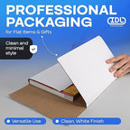 White Mailing Boxes 12"x10.5"x2", Pack of 25, USA-Made - Strong, Easy to Fold Cardboard Boxes for Secure Storage, Shipping and Moving - Water-Resistant and Snug Fit Cardboard Mailers by IDL Packaging