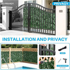 Patio Paradise 39"x117"-8Pc Faux Ivy Fence Privacy Screen Artificial Greenery Wall Backdrop,Fake Grass Wall Panels for Outside Apartment Balcony,Vine Leaf Decor for Outdoor Patio Chain Link
