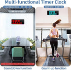 CYMHCHL Large Digital Wall Clock Large Display 11 Colors Available with Colorful Night Light Temperature Date Week DST Auto-Dimming Big LED Clock Count Up & Down Timer for Home Gym Office School