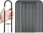 Gtongoko Trampolines Wind Stakes 16 Pack 12 Inch with T Hook, 0.3 Inch Thick Heavy Duty U Shaped Ground Anchors Galvanized Steel Safety Trampoline Anchors for Camping Tents, Soccer Goals