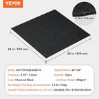 VEVOR 24 x 24 Peel and Stick Carpet Tiles Squares with Self Adhesive & Soft Padded for Indoor Outdoor Kitchen Living Room Bedrooms - Pack of 15/60 sq ft