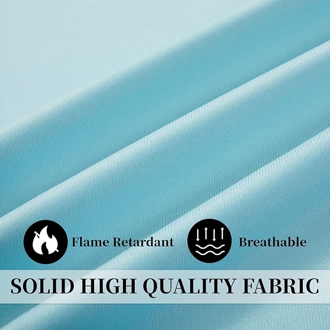 Cniuyhi 5x8ft Hospital Curtains with Grommets Medical Privacy Fire Retardant Hospital Curtains for SPA Lab Clinic Room Divider (1 Panel, Blue, 5x8ft)