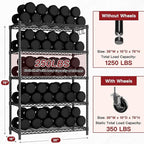 PrimeZone 36" W x 16" D x 79" H Wire Storage Shelves with Wheels, 5 Tier NSF Certified Heavy Duty Adjustable Kitchen Shelving Unit, Pantry Organizer Rack Rolling Metal Shelf for Garage Closet Bathroom