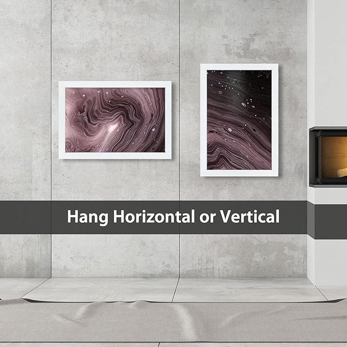 VCK 20x30 Inch White Poster Frame with Polished Plexiglass Hanging Hardware Picture Frame for Poster Artwork Certificate Included 5 Pack