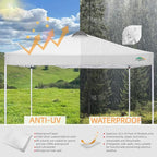 COBlZI 10x10 Pop Up Canopy Tent with 4 Removable Sidewalls，Waterproof Commercial Easy up Adjustable Gazebo with Air Vent, 4 Sandbags，4 Stakes & 8 Ropes（Tents for Party/Exhibition,White