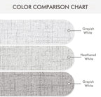 MIULEE Linen Texture Curtains for Bedroom Solid 100% Blackout Thermal Insulated Grayish White Curtains Grommet Room Darkening Curtains/Drapes for Living Room Nursery 52x63 Inch (2 Panels)