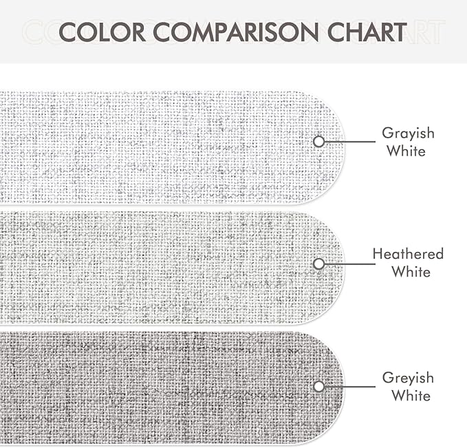 MIULEE White Blackout Curtains Linen Textured for Bedroom Nursery Thermal Insulated Room Darkening Grommet Curtains/Drapes for Living Room Decoration 52x84 Inch Grayish White 2 Panels