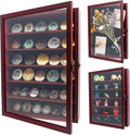 GMFrames 12x16 Wooden Shadow Box Frame with Removable Shelves Deep Display Case for Military Medals Keepsakes Cherry