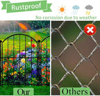 Decorative Garden Fence 17in(H)x13in(W), 26 Pack Rustproof Metal No Dig Fence Animal Barrier for Dog, Arched Flower Bed Edging Ornamental Wire Border Panel Fencing for Yard Patio Outdoor Decor