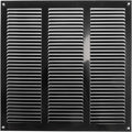 Repa Market 12x12 Inch Air Vent Cover/Black Galvanized Steel Louvered Grill Cover with Mesh Screen/Wall or Ceiling Vent/Durable Flush Mount HVAC Register for Indoor and Outdoor Ventilation
