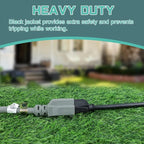 15 Ft Outdoor Extension Cord - 12/3 SJTW Heavy Duty Grey Extension Cable with 3 Prong Grounded Plug - Power Cord for Lawn, Garden, Appliances