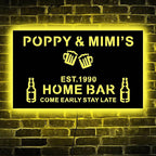 Personalized Your Name Custom Home Bar Neon Signs, Established Year Personalized Name Neon Sign, Man Cave Sign, Bar Led Sign, Neon Sign Wall Decor