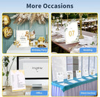 SUNEE 6 Packs Clear Plastic Sign Holders for 8.5x11 Paper, Vertical L-shape Frame for Displaying Signs and Menus